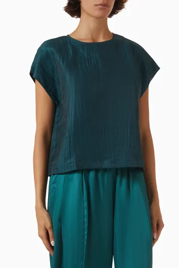 Sheen Square Top in Linen Blend