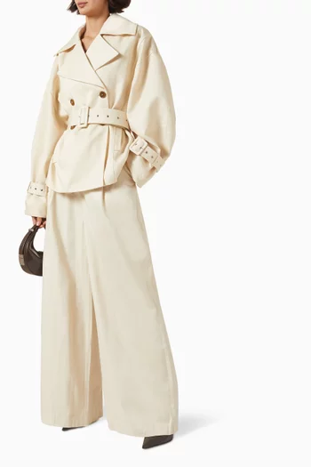 Wide-leg Pants in Tencel Blend