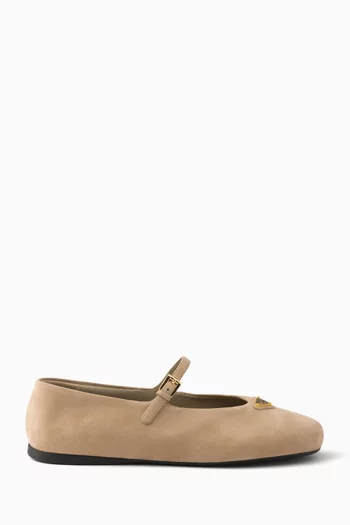 Ballerina Flats in Suede