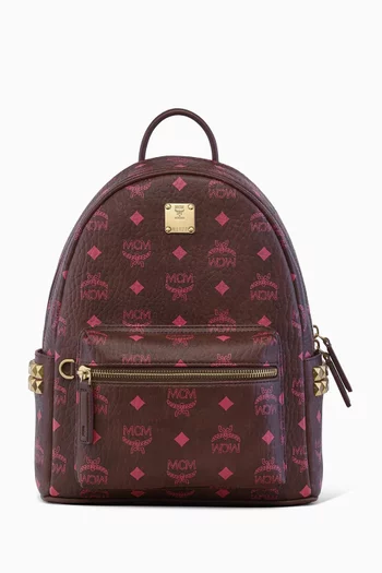 Small Stark Side Studs Backpack in Visetos Canvas