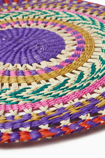Round Placemat in Straw