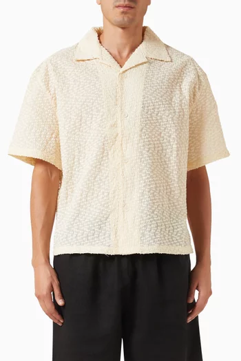 Ribbon Jacquard Vacation Shirt