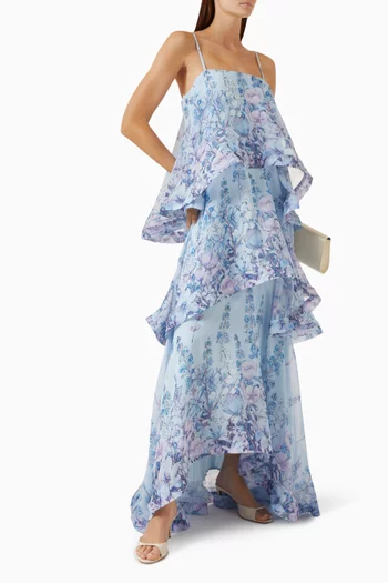 Armani Tiered Dress in Georgette