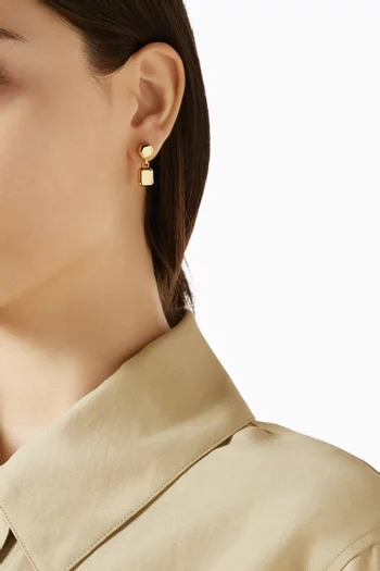 Elaris Drop Earrings in Gold-plated Brass