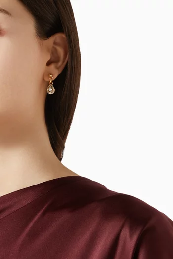 Zelda Crystal Earrings in Gold-plated Brass