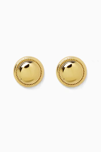 Aureon Stud Earrings in Gold-plated Brass