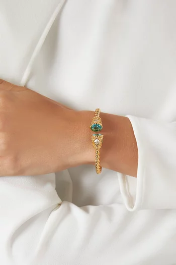 Rivella Cuff Bracelet in Gold-plated Brass