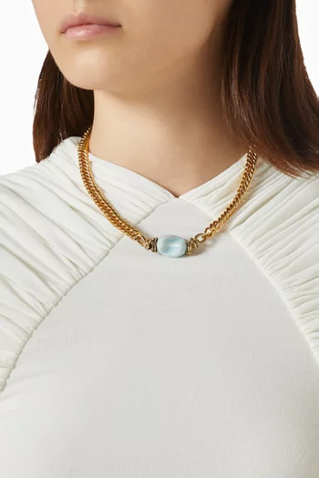 Zefira Chain Necklace in Gold-plated Brass
