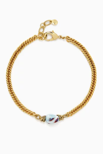 Zefira Chain Necklace in Gold-plated Brass