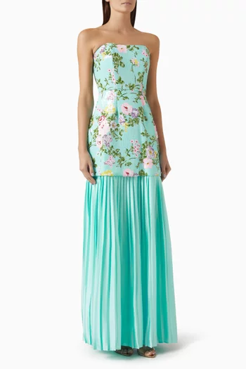 Emmeline Floral-sequin Gown