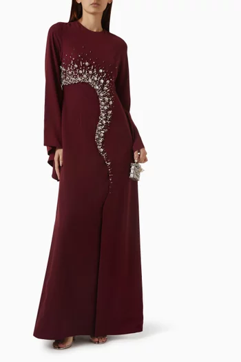 فستان سهرة ميرييل مزين بتطريزات