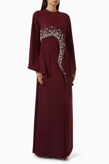 فستان سهرة ميرييل مزين بتطريزات