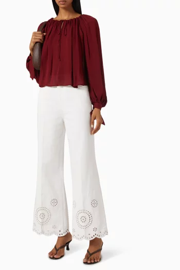 The Eyelet Flared Jeans