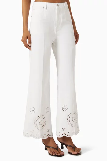 The Eyelet Flared Jeans