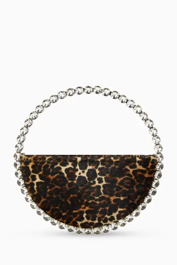 Small Eternity Top-handle Bag in Leopard-print Calfhair