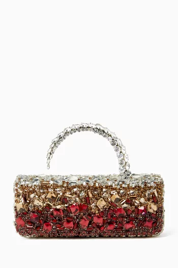 Small Malika Top-handle Bag in Satin