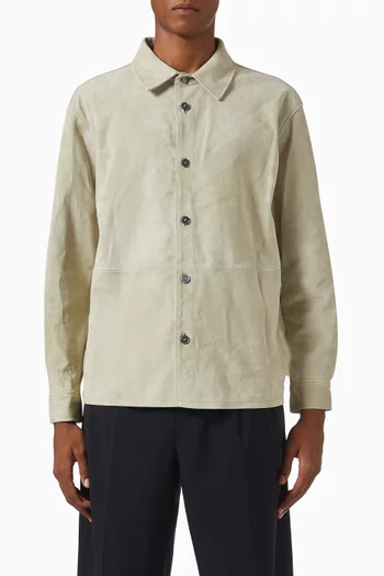 Button-up Shirt in Suede
