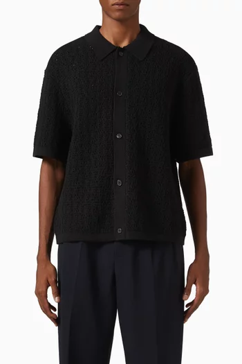 Open Stitch Cardigan in Cotton-knit