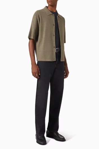 Buttoned Cardigan in Cotton-silk