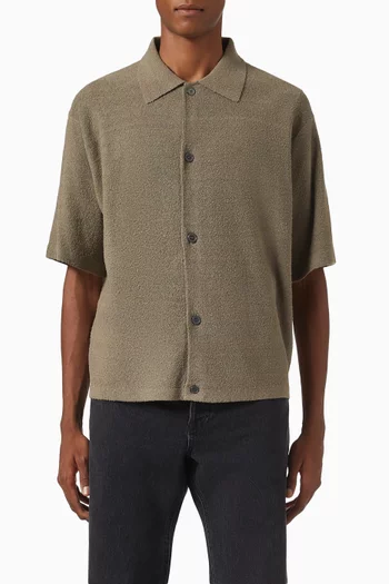 Buttoned Cardigan in Cotton-silk