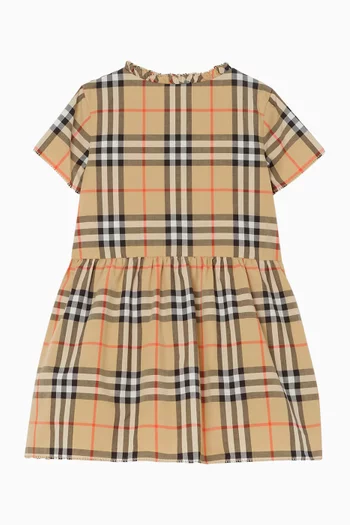 Check Dress in Cotton
