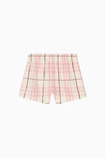 Check Shorts in Cotton