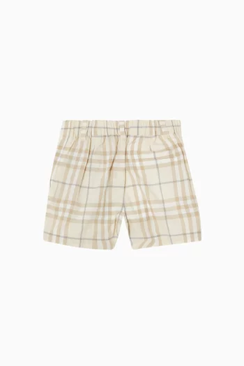 Oscar Check-print Shorts in Cotton
