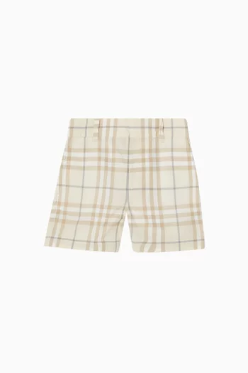 Oscar Check-print Shorts in Cotton