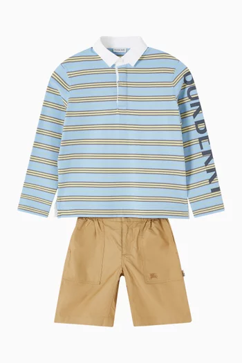 Striped Polo Shirt in Cotton