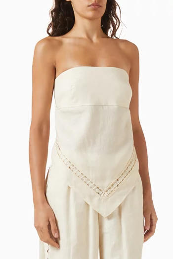 Lahni Bandana Top in Linen Blend