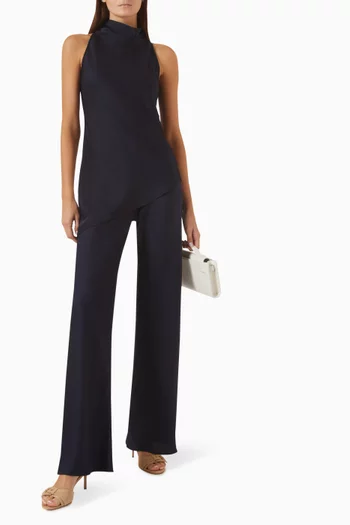 Braddock Wide-leg Pants in Satin