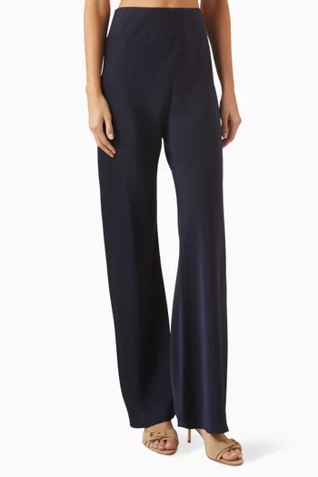 Braddock Wide-leg Pants in Satin
