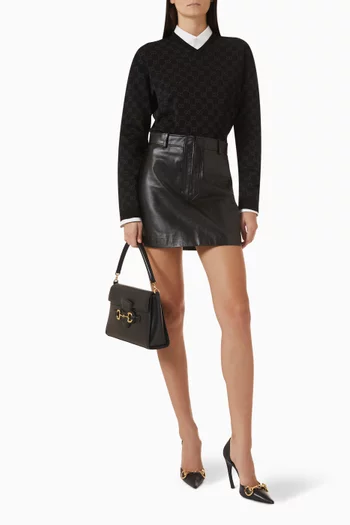 GG Jacquard Sweater in Fine Knit Viscose