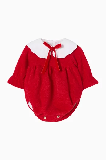 Bow-appliqué Romper