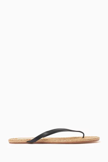 Palma Flip Flops in Raffia