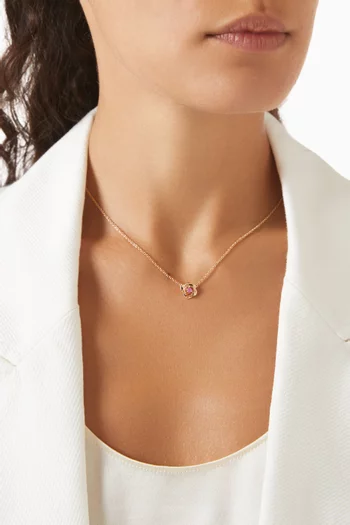 Rose Pendant Necklace in 18kt Rose Gold