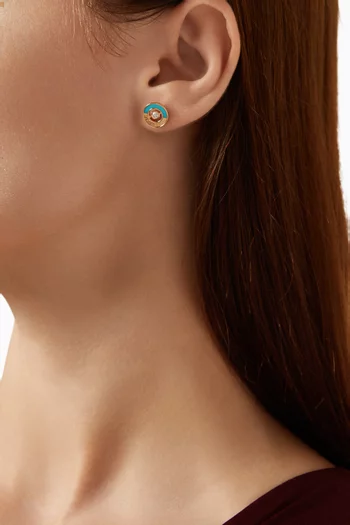 Possession Vibrant Palace Stud Earrings in 18kt Rose Gold