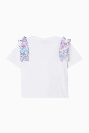 Ruffle T-shirt in Cotton