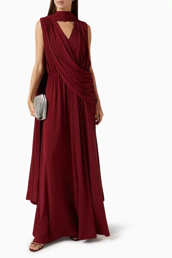 Drape Scarf Dress
