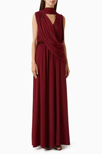 Drape Scarf Dress