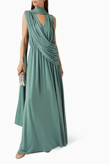 Drape Scarf Dress