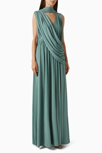 Drape Scarf Dress