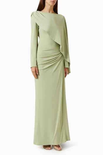 Cape Maxi Dress