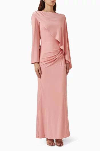 Cape Maxi Dress