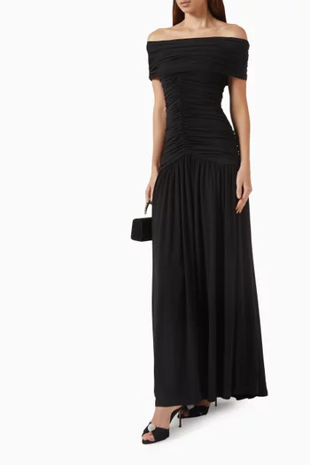Off-shoulder Ruched Dress