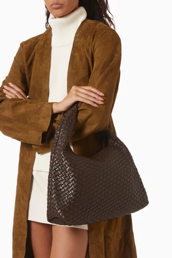 Laura Shoulder Bag in Woven Vegan Leather