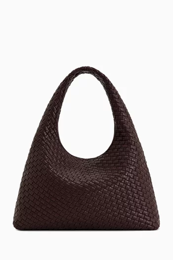 Laura Shoulder Bag in Woven Vegan Leather