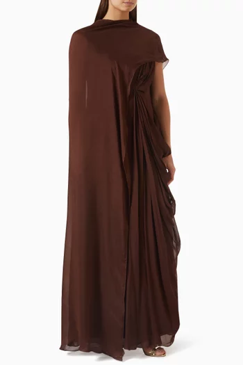 Stacie Cape Gown in Chiffon