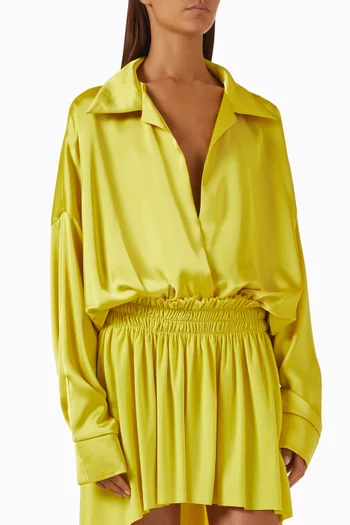 Oversized Boyfriend Shirt Bodysuit