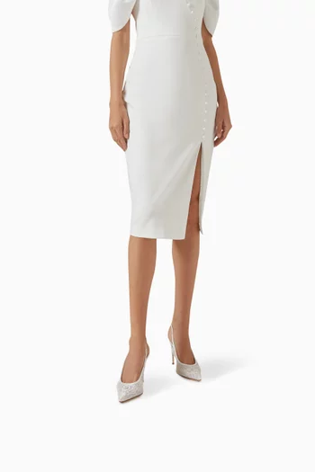 Hawa 100 Slingback Pumps in Lace & Satin